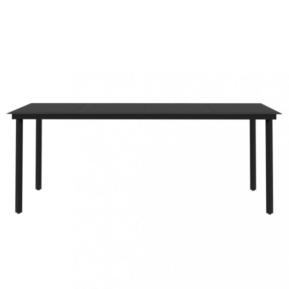 9 részes polyrattan és üveg kerti étkezőgarnitúra párnákkal