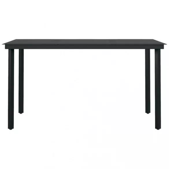 7 részes polyrattan és üveg kerti étkezőgarnitúra párnákkal