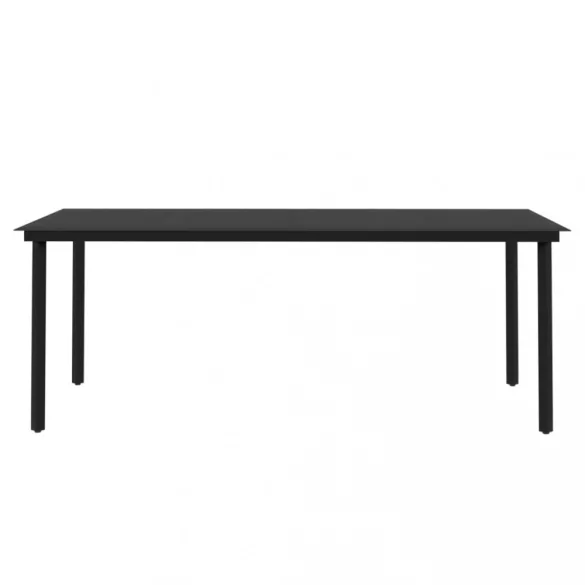 7 részes polyrattan és üveg kerti étkezőgarnitúra párnákkal