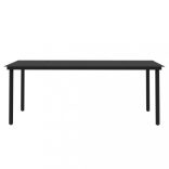 9 részes polyrattan és üveg kerti étkezőgarnitúra párnákkal