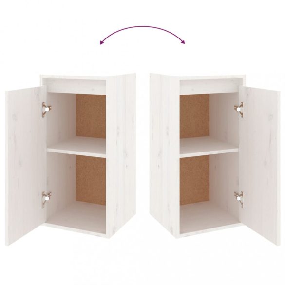 2 darab fehér tömör fenyőfa TV-szekrény