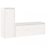 2 darab fehér tömör fenyőfa TV-szekrény