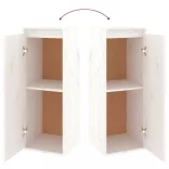 2 darab fehér tömör fenyőfa TV-szekrény