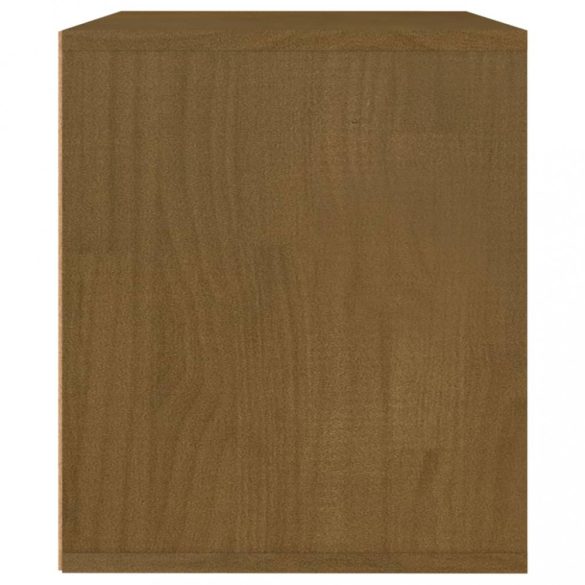 3 darab mézbarna tömör fenyőfa TV-szekrény