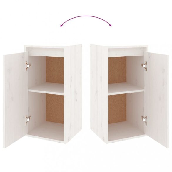 3 darab fehér tömör fenyőfa TV-szekrény