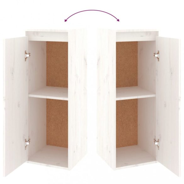 3 darab fehér tömör fenyőfa TV-szekrény