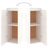 4 darab fehér tömör fenyőfa TV-szekrény