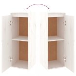 6 darab fehér tömör fenyőfa TV-szekrény