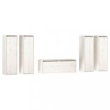 5 darab fehér tömör fenyőfa TV-szekrény