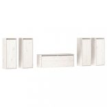 5 darab fehér tömör fenyőfa TV-szekrény