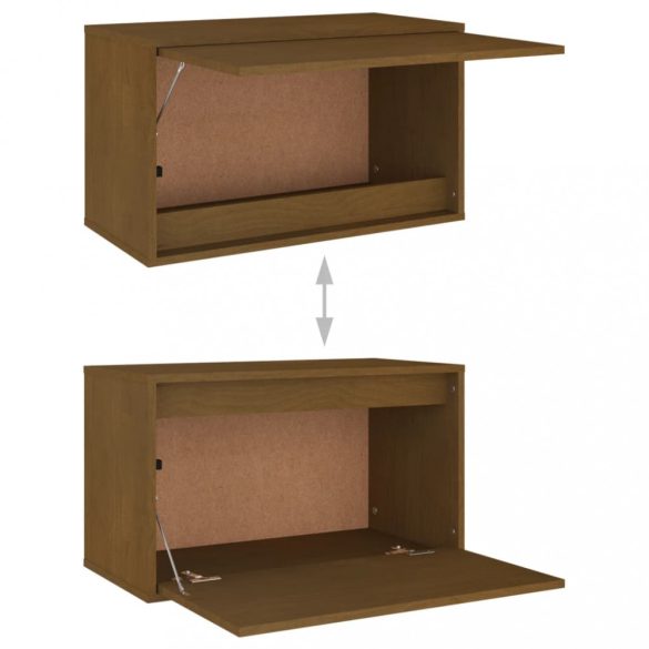 5 darab méz-barna tömör fenyőfa TV-szekrény