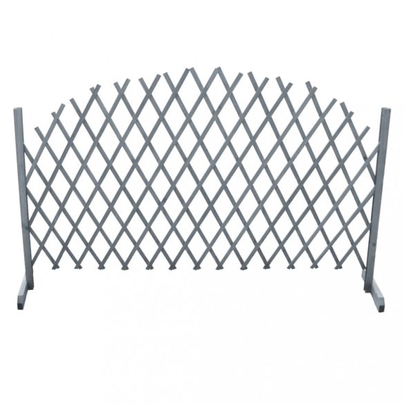 szürke tömör fenyőfa rácskerítés 1,8 x 1 m