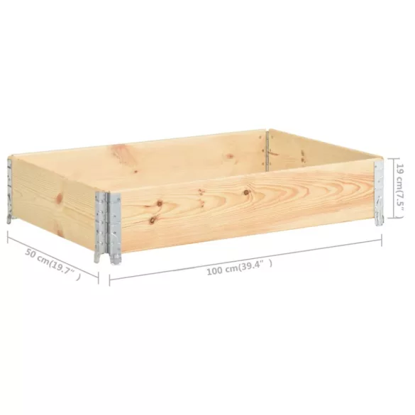 tömör fenyőfa raklapmagasító 50 x 100 cm