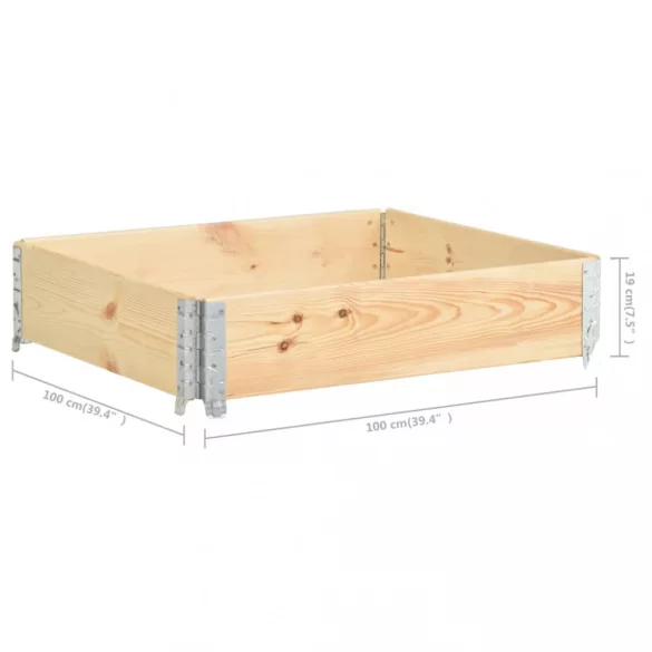 tömör fenyőfa raklapmagasító 100 x 100 cm