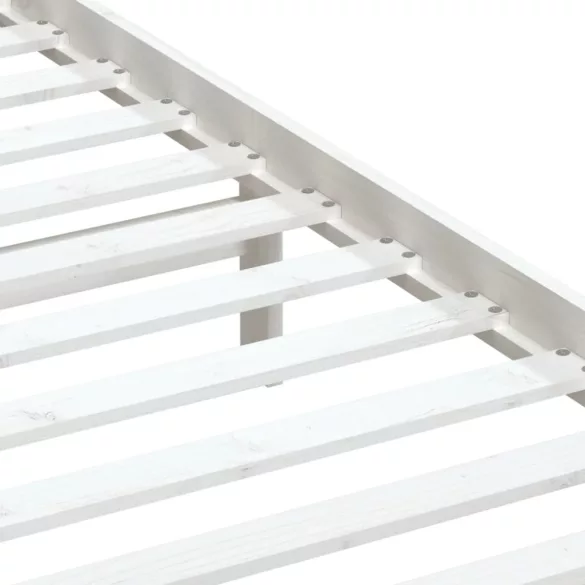 fehér tömör fenyőfa ágykeret 100 x 200 cm