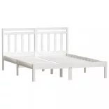 fehér tömör fenyőfa ágykeret 140 x 200 cm