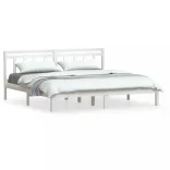 fehér tömör fenyőfa ágykeret 160 x 200 cm