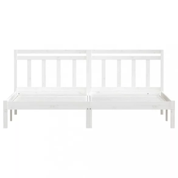fehér tömör fenyőfa ágykeret 160 x 200 cm