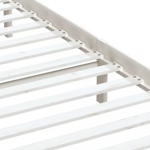 fehér tömör fenyőfa ágykeret 160 x 200 cm