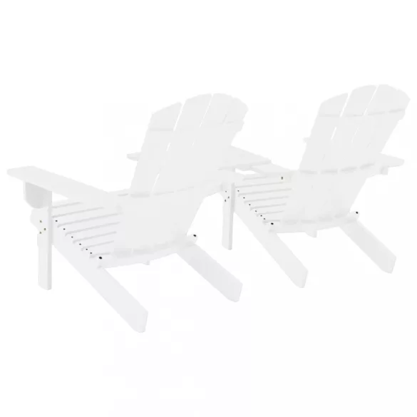 fehér tömör fenyőfa kerti Adirondack székek teázóasztallal
