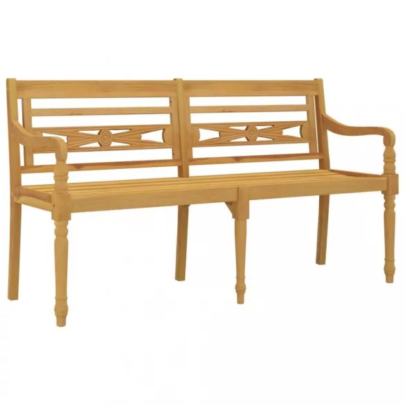 tömör tíkfa Batavia pad bézs párnával 150 cm