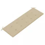 tömör tíkfa Batavia pad bézs párnával 150 cm