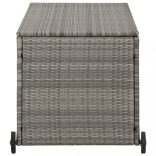 világosszürke polyrattan kerti tárolóláda 120 x 65 x 61 cm