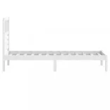 fehér tömör fenyőfa ágy matrac nélkül 75 x 190 cm