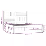 fehér tömör fenyőfa ágykeret 140 x 190 cm