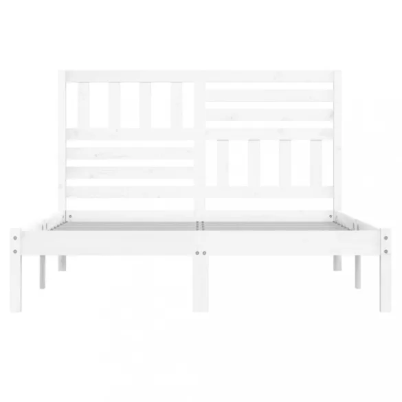 fehér tömör fenyőfa ágykeret 140 x 200 cm