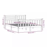 tömör fa ágykeret 160 x 200 cm