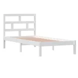 fehér tömör fa ágykeret 90 x 190 cm (Single)
