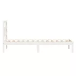 fehér tömör fa ágykeret 90 x 190 cm (Single)