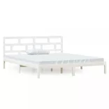 fehér tömör fa ágykeret 135 x 190 cm (Double)