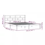 fehér tömör fa ágykeret 135 x 190 cm (Double)