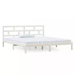 fehér tömör fenyőfa ágykeret 140 x 190 cm