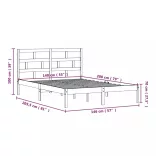 fehér tömör fenyőfa ágykeret 140 x 200 cm