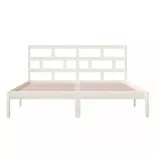 fehér tömör fenyőfa ágykeret 160 x 200 cm