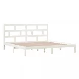 fehér tömör fenyőfa ágykeret 200 x 200 cm