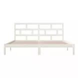 fehér tömör fenyőfa ágykeret 200 x 200 cm