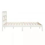 fehér tömör fenyőfa ágykeret 200 x 200 cm