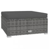 9 részes szürke polyrattan kerti ülőgarnitúra párnákkal