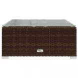 9 részes barna polyrattan kerti ülőgarnitúra párnákkal