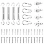 12 darabos rozsdamentes acél napvitorla-tartozékszett