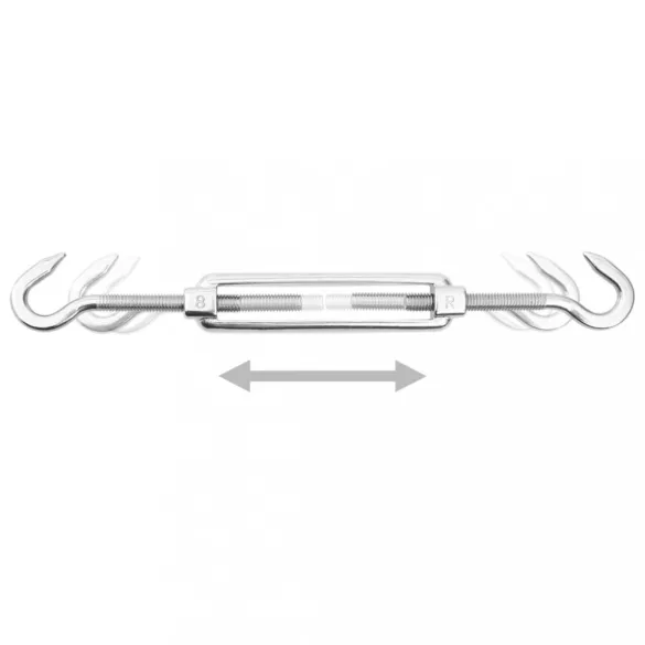 6 darabos rozsdamentes acél napvitorlarögzítő szett