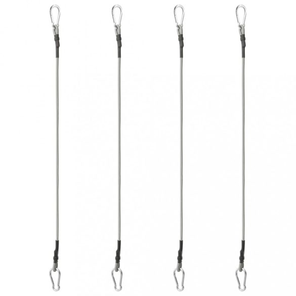 4 db gumi kötél karabinerrel