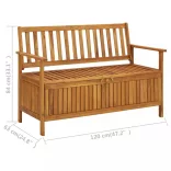 tömör akácfa kerti tárolópad 120 cm