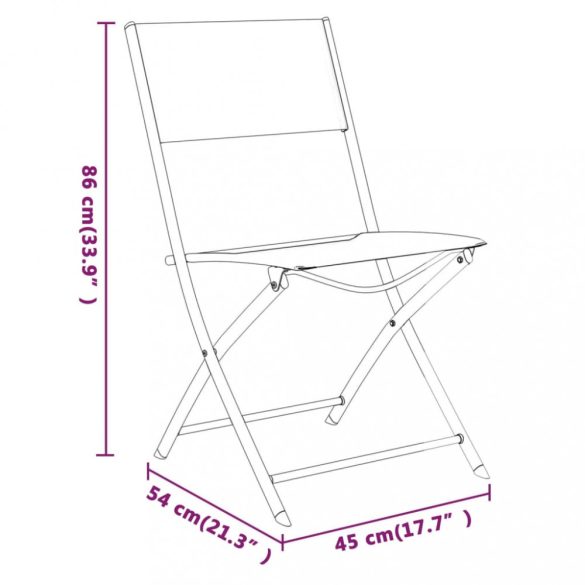 9 részes szürke és fekete kerti étkezőgarnitúra