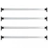 4 db ezüst teleszkópos gardróbsín 58-100 cm