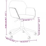 2 db sötétszürke szövet forgó étkezőszék